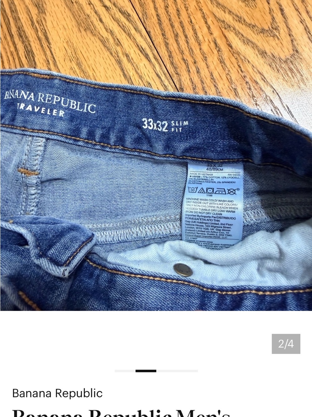 Banana Republic Traveler Slim Fit Men's Jeans - Medium Blue